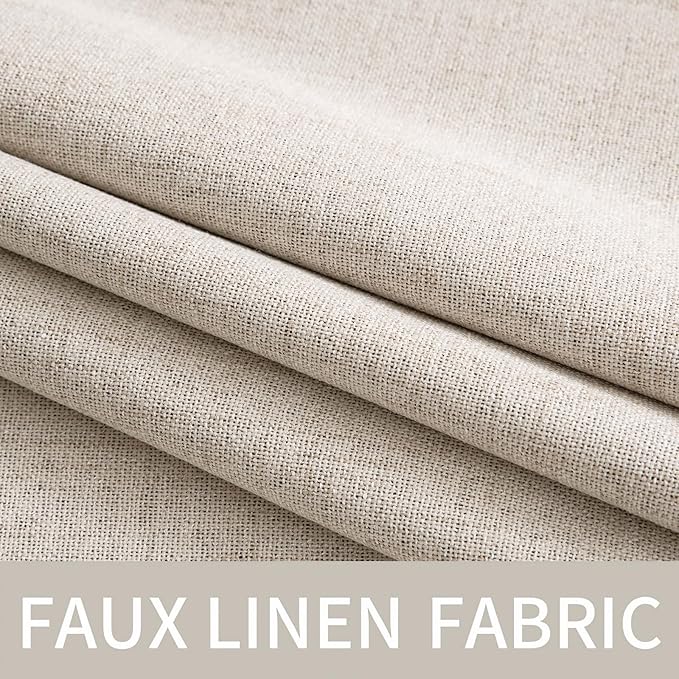 MIULEE 100% Blackout Linen Textured Curtains - Image 5