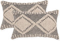 REDEARTH · Boho Textured Throw Pillow Cushion Covers- Lumbar Woven Tufted by REDEARTH