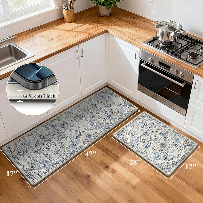 Ileading Anti Fatigue Kitchen Rugs Sets of 2 Cushioned Kitchen Mats - Image 6