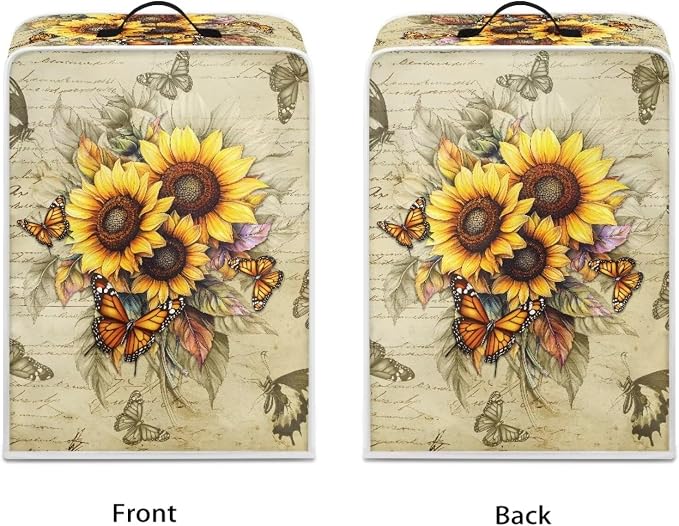 Mumeson Butterfly Sunflower Coffee Maker Cover, Universal Waterproof and - Image 2
