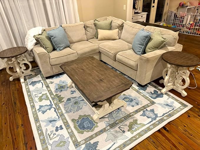 Fame Living Green Oushak Rug, Area Rugs - Image 2