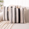 Boho Throw Pillow Covers 18x18 Set of 2 Woven Tufted Farmhouse Pillows Cover by Unknown
