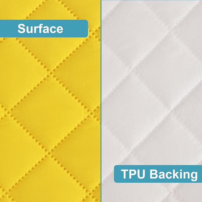 NTBAY 2 Pack Waterproof Crib Mattress Protector, Quilted 28"x52" Toddler Fitted - Image 3