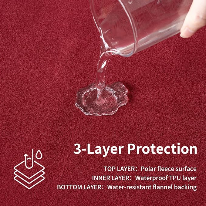 QiyI Waterproof Blanket for Bed Queen Size, Reversible Washable Pet-Friendly - Image 3