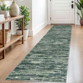2x8 Modern Abstract Runner Rug for Hallways, Dark Green Super Soft Hallway by SiiloomRug