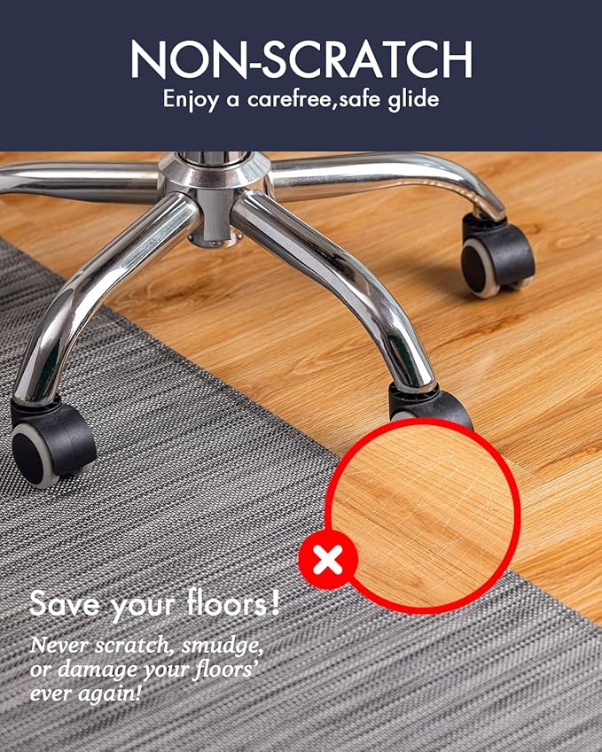 Office Chair Mat for Hardwood Floor Under Desk Computer Rolling Chair Mat for - Image 2