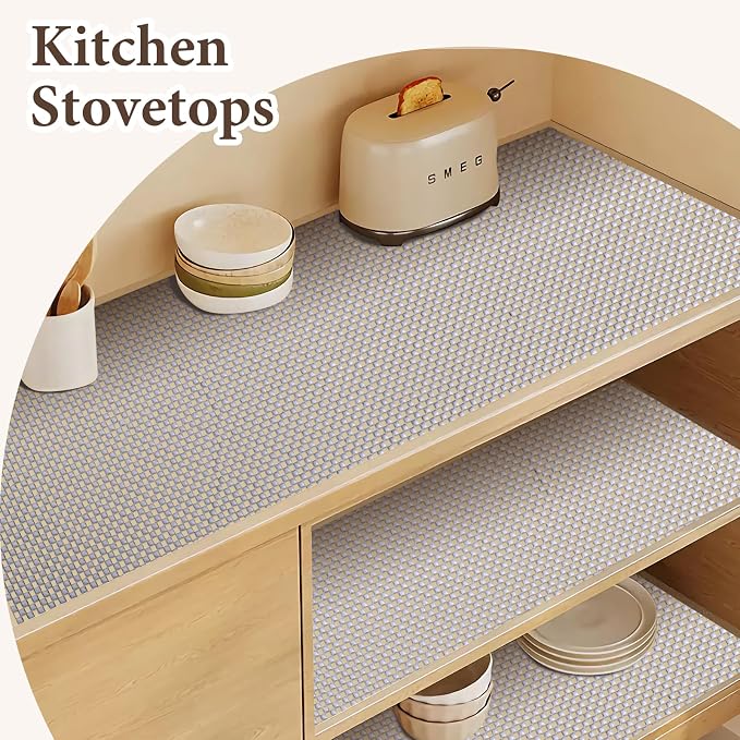 Shelf Liners for Kitchen Cabinets Non Adhesive Shelf Liner Paper Non-Slip - Image 5