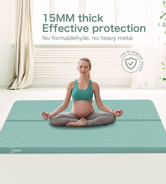 nuveti Large Exercise Mat - 15mm/20mm/30mm Thick Yoga Mat | Workout Mat - Image 7