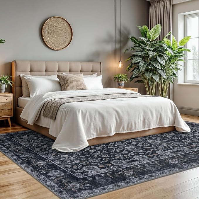 KUTA Vintage 8x10 Area Rugs for Living Room, Washable Large Rug for Bedroom 8ft - Image 2