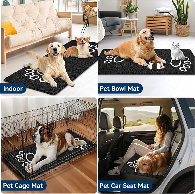 Bcoimo Super Absorbent Dog Door Mat, Pet Rugs - Image 6