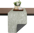 Table Runners 55 Inches Long, Dual-Sided Faux Leather Farmhouse Table Runner by Chitomars