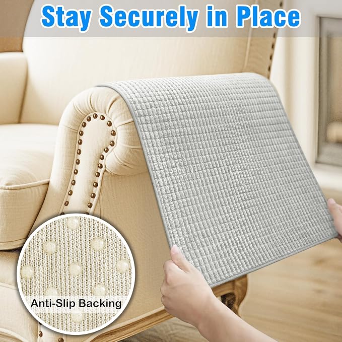 Couch Arm Covers, Sofa Arm Covers, Waterproof Armrest Cover - Image 5