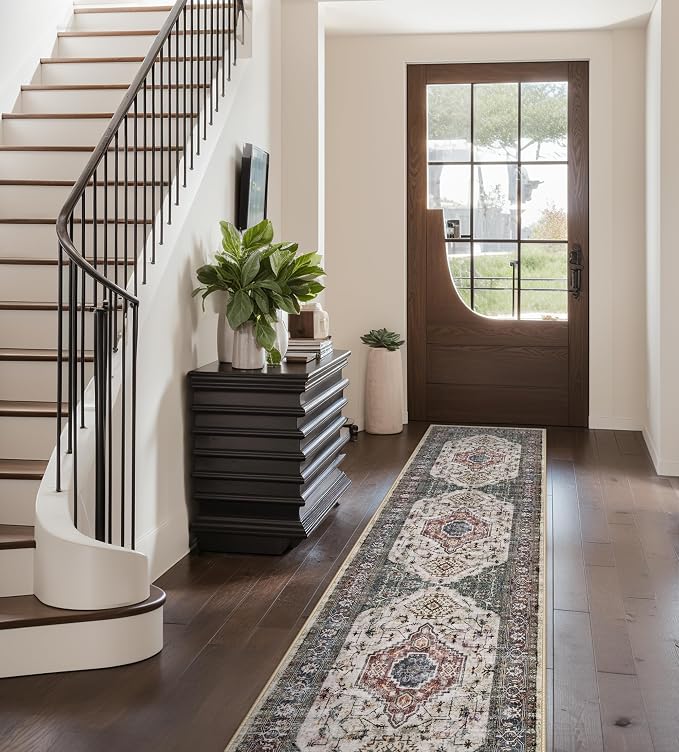 Lahome Oriental Hallway Runner Rug, 2.5x8 Kitchen Runner Non Slip Ultra-Thin - Image 5
