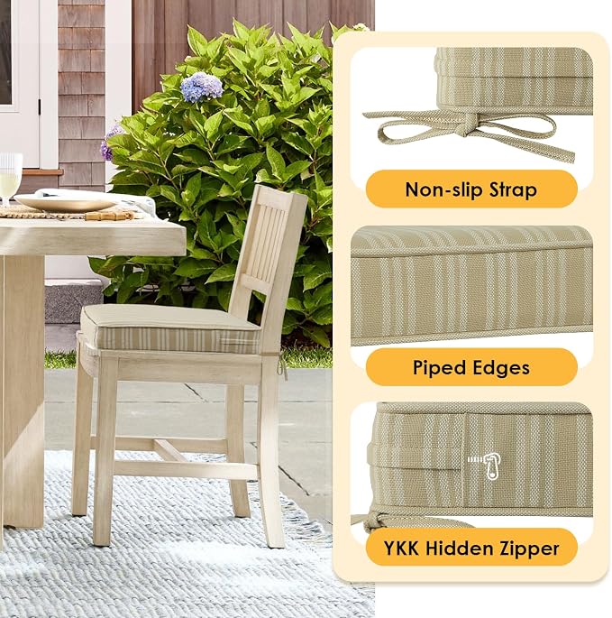 Outdoor Square Corner Seat Cushion, Non Slip Seat Cushion Pads - Image 4