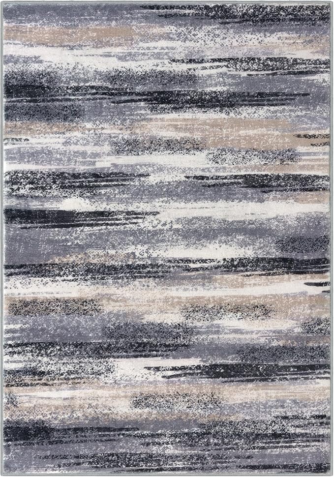 Modern Abstract Entryway Rug Indoor 2x3 Washable Rug Non-Slip Soft Small Area - Image 9