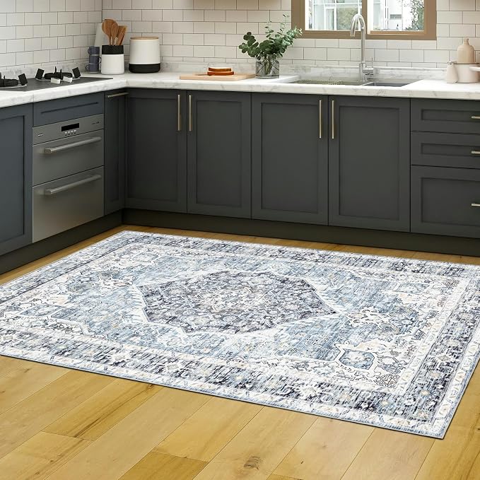 Area Rug 3×5, Vintage Boho Rug, Ultra-Soft Low Pile, Non Slip, Stain Resistant - Image 7