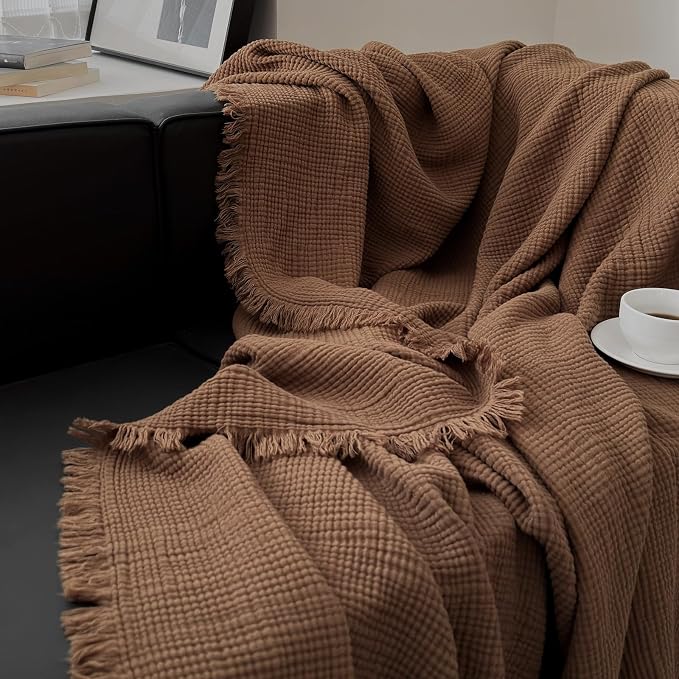 MorroMorn 100% Cotton Muslin Throw Blanket - Image 5