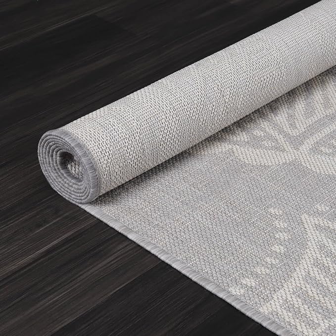 Medallion Outdoor Rug 6x9 Washable Outside Carpet - Image 5