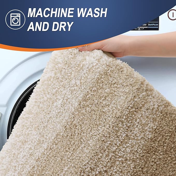 OLANLY Bathroom Runner Rugs 47x24, Extra Soft Absorbent Microfiber Bath Rugs - Image 5