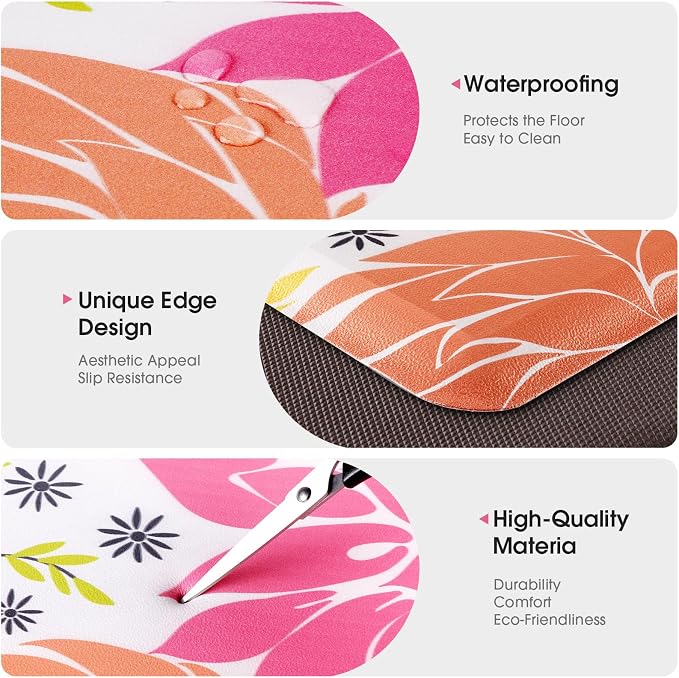 Kitchen Mats for Floor, Cushioned Rug Anti-Fatigue Mats for Kitchen Decor - Image 3