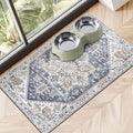 Dog Food Mats for Floors Absorbent, Pet Cat Food Mat by Cuslnox