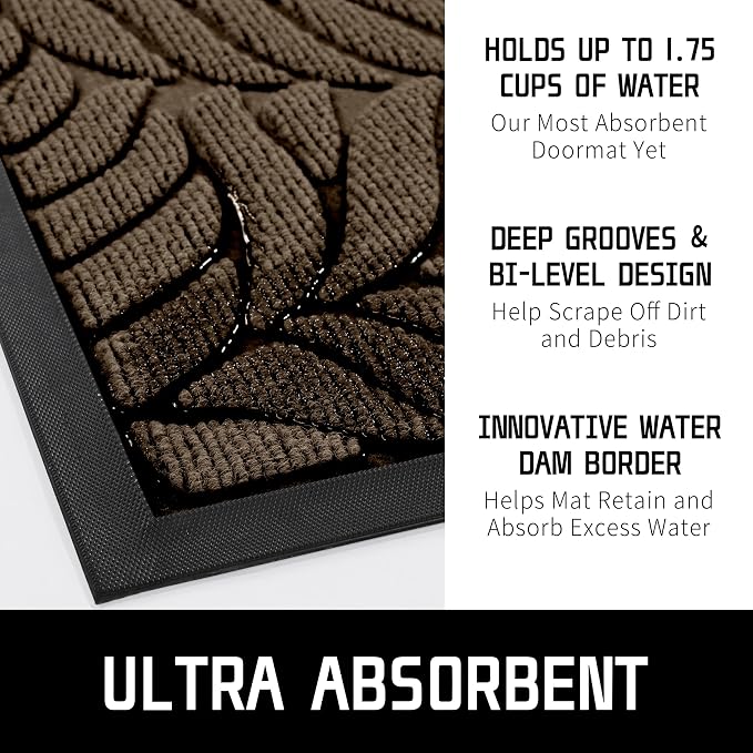 Yimobra 47x32 Large Door Mat Outdoor Indoor, All-Season Waterproof Door Mat - Image 5