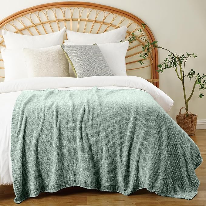 BATTILO HOME Sage Green Throw Blanket - Image 4