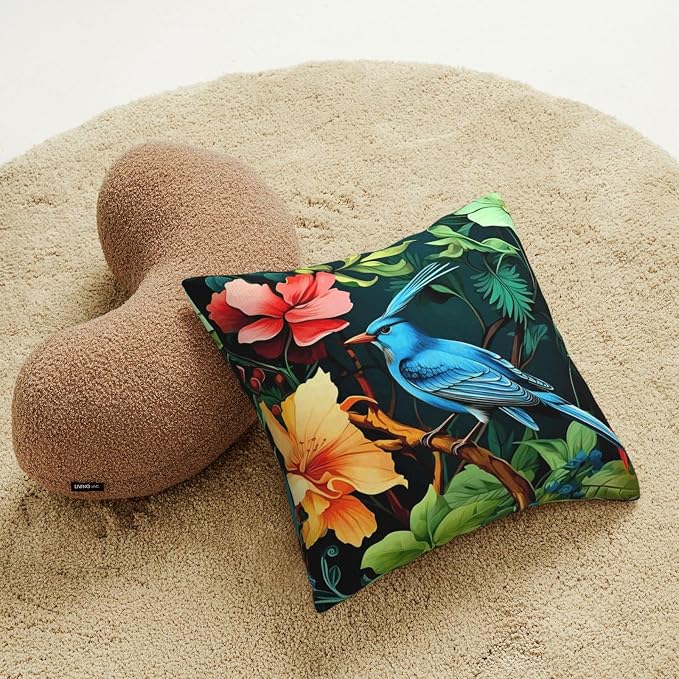 William Morris Bluebird and Flowers Design 18x18 inches Throw Pillow Covers - Image 8
