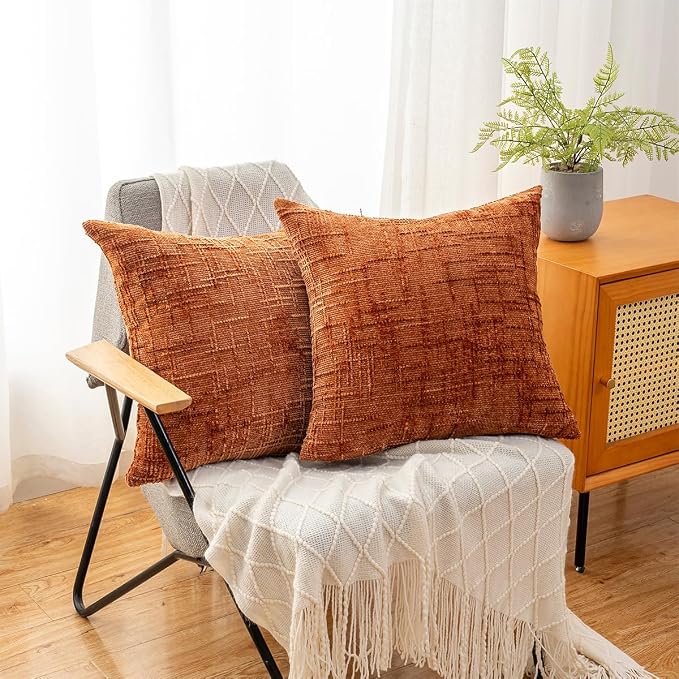 Decorative Throw Pillow Covers 16x16 Inch Set of 2, Soft Solid Farmhouse - Image 7