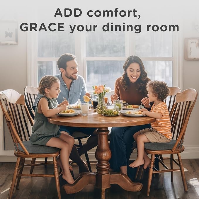 AddGrace Chair Cushions for Dining Chairs Set of 6 Windsor Kitchen Chair - Image 4