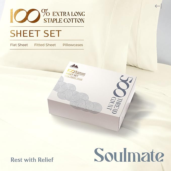 Mayfair Linen 100% Cotton Bed Sheets Queen Sheet Set - Image 2
