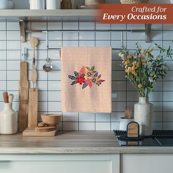 Maison d' Hermine Kitchen Towels Set of 3 100% Cotton 20" x 27.5" Reusable - Image 5