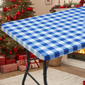 Smiry Rectangle Picnic Table Cloth, Elastic Waterproof Fitted Vinyl Tablecloths by Smiry