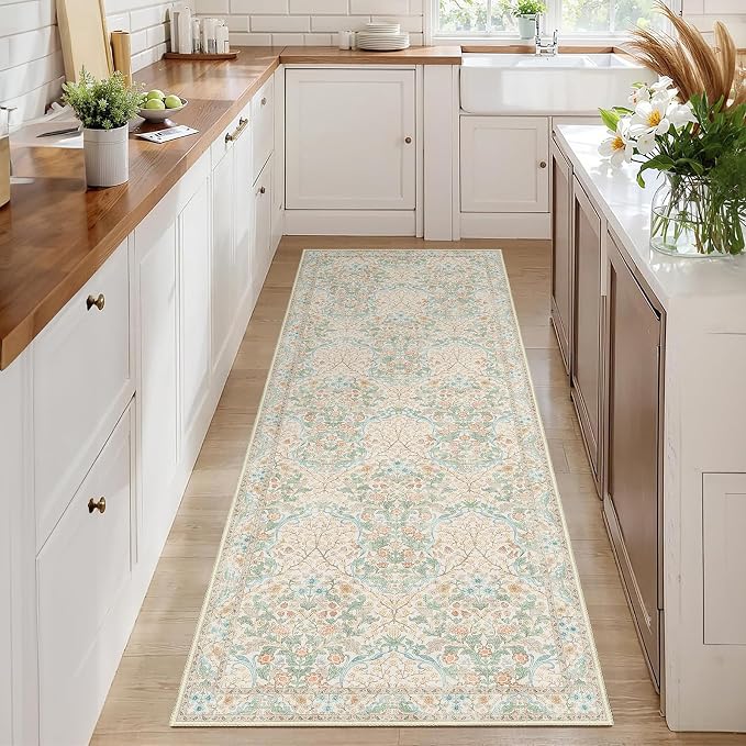 MUJOO Washable Runner Rug, Floral 2x6 Runners - Image 3