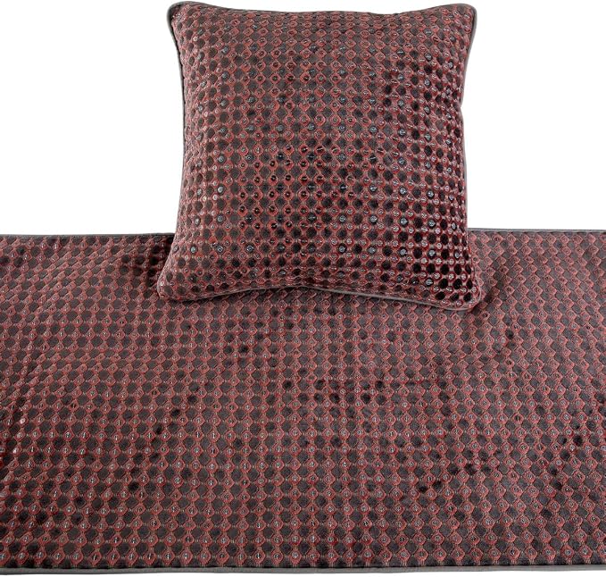 The HomeCentric Grey Bed Runner, Queen Size 74"x18" Decorative Bed Runner - Image 2