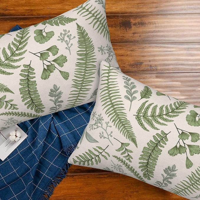 Leaves and Herbs Throw Pillow Cover Case Vintage Floral Botanical Throw Pillows - Image 7