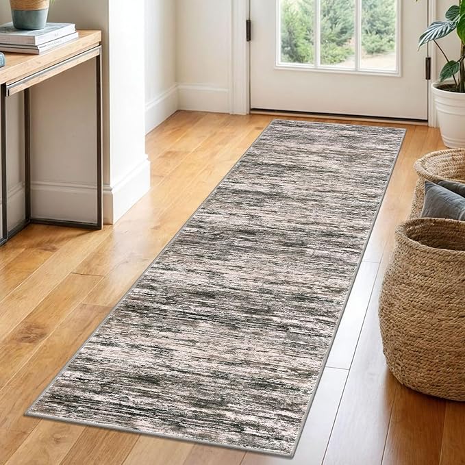 2x6 Modern Abstract Runner Rug for Hallways, Non-Shedding Washable Rug for by SiiloomRug