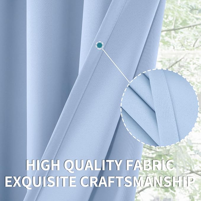 BGment Light Blue Blackout Curtains - Image 5