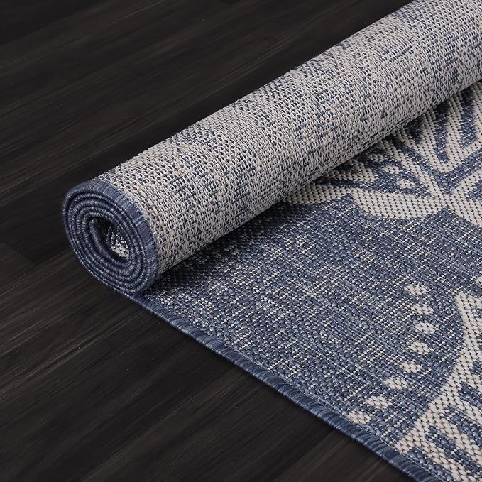 Medallion Outdoor Rug 8x10 Washable Outside Carpet - Image 6