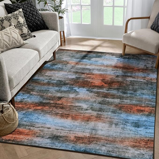 WILLSUN Washable Area Rugs, 4x6 Non-Slip Boho Large Area Rugs - Image 8