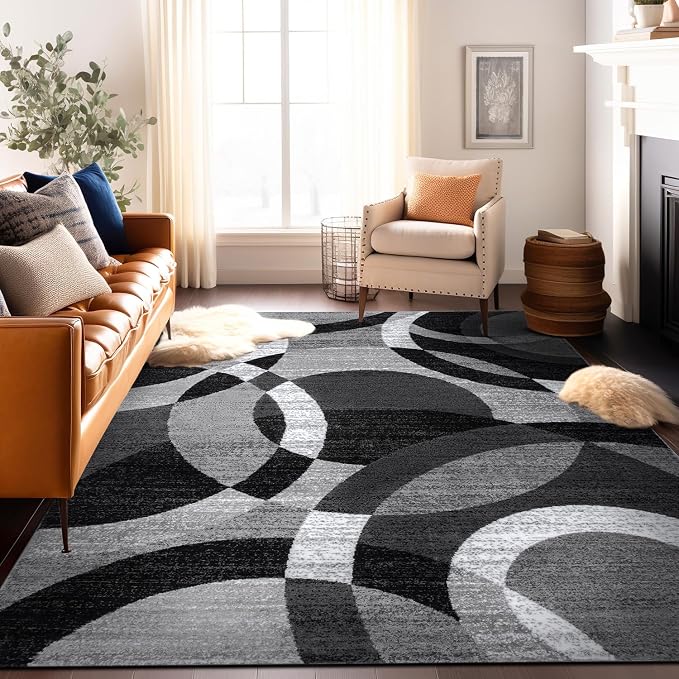 Rugshop Contemporary Abstract Circles Perfect by Rugshop