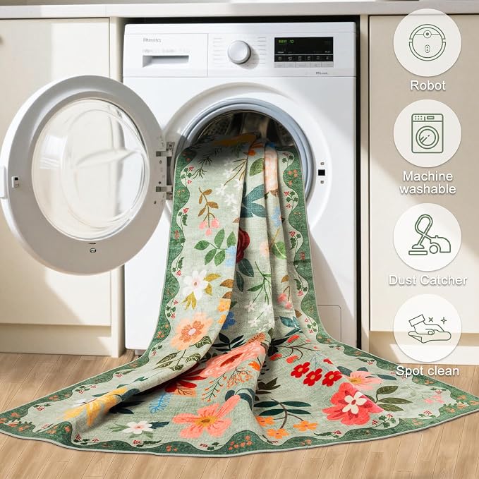 Runner Rug for Entryway: 2.6x8 Kitchen Rugs Non Slip Washable Ultra-Thin Soft - Image 7