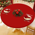Round Spandex Christmas Tablecloth, Elastic Fitted Waterproof Tablecloths by Moosfor