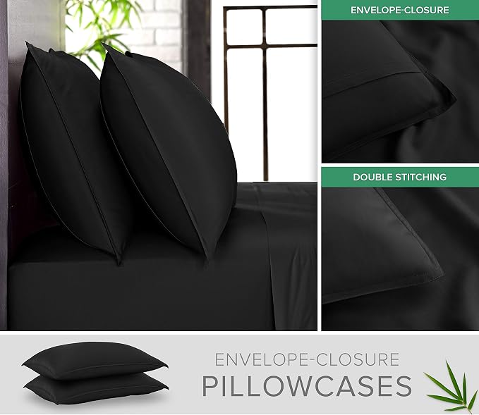 Pure Bamboo Queen Sheets, Genuine 100% Organic Viscose Derived from Bamboo Bed - Image 3