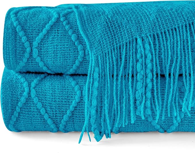 inhand Teal Throw Blanket for Couch and Bed, Soft Living Room Home Decor - Image 3