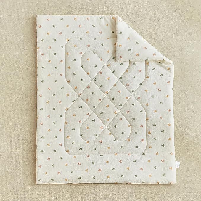 DuShow White Star Toddler Bedding Set, 4 Pieces Reversible Toddler Comforter Set - Image 6