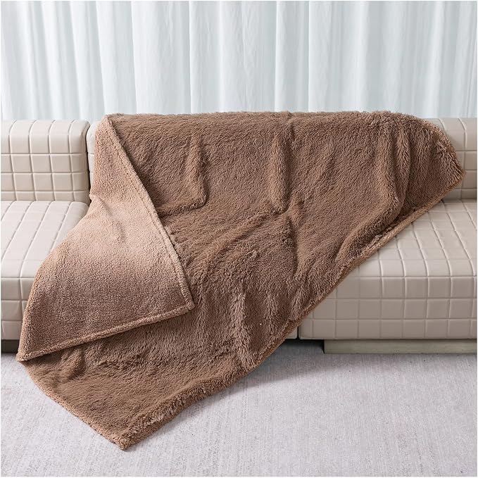 Brown Dog Blanket Waterproof Calming Pet Blankets Fluffy Long Faux Fur Pets - Image 8