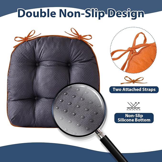 Chair Cushions for Dining Chairs, Seat Cushions for Kitchen Chairs, Indoor Seat - Image 4