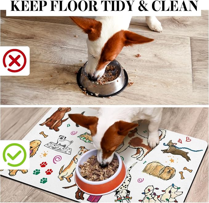 Absorbent Pet Mats for Food & Water, Quick Dry Non-Slip Cat & Dog Accessories - Image 3
