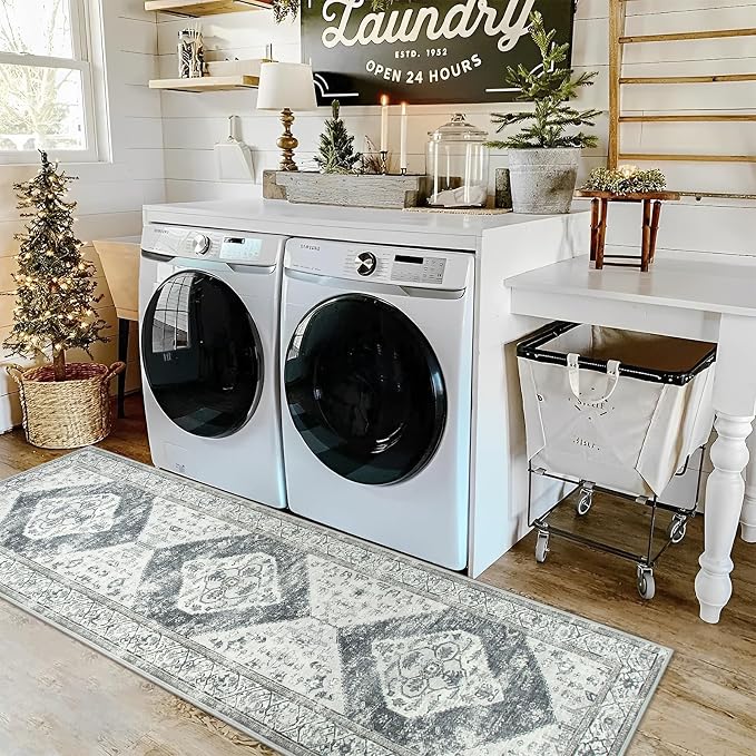 Lahome Boho Hallway Runner Rug 2x6, Washable Untra-Thin Non-Slip Kitchen Runner - Image 7